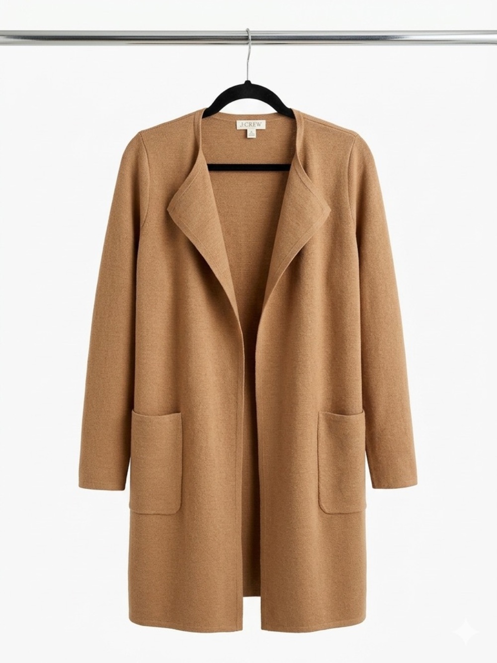 J.Crew Juliette Open Front Blazer Cardigan - Camel - M - Like New Wool Blend